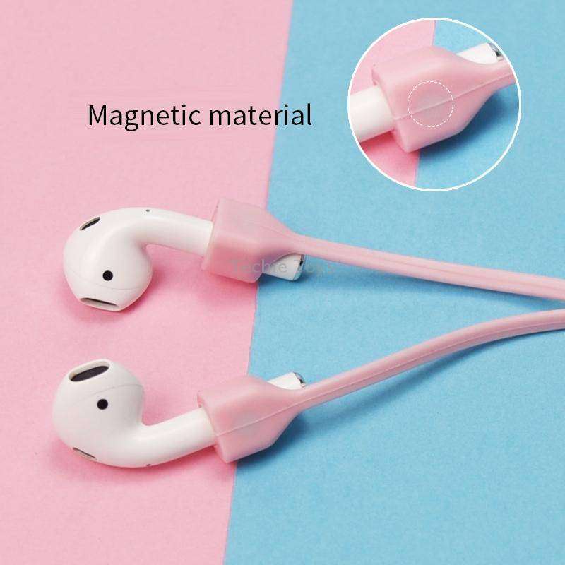 For AirPods Pro 2 Bluetooth Headset Anti-lost Rope Magnetic Silicone Lanyard(Black)