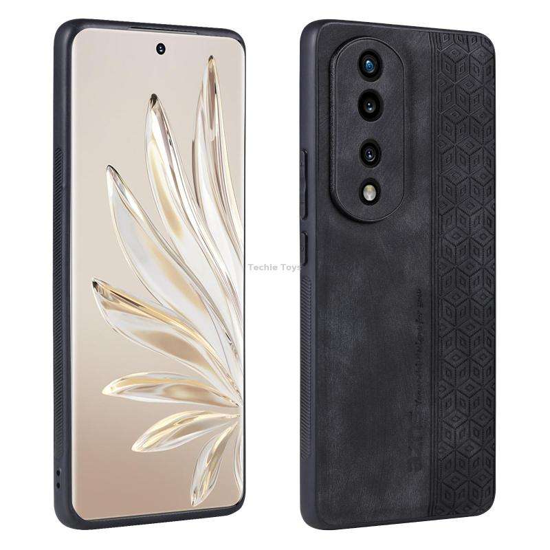 For Honor 70 AZNS 3D Embossed Skin Feel Phone Case(Black)