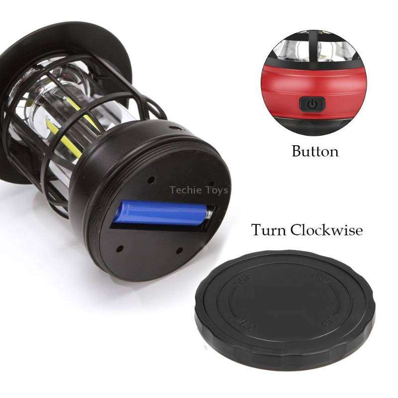 Portable Retro Hanging Lamp Lantern Camping Tent Light, Type:USB Charging(Red)