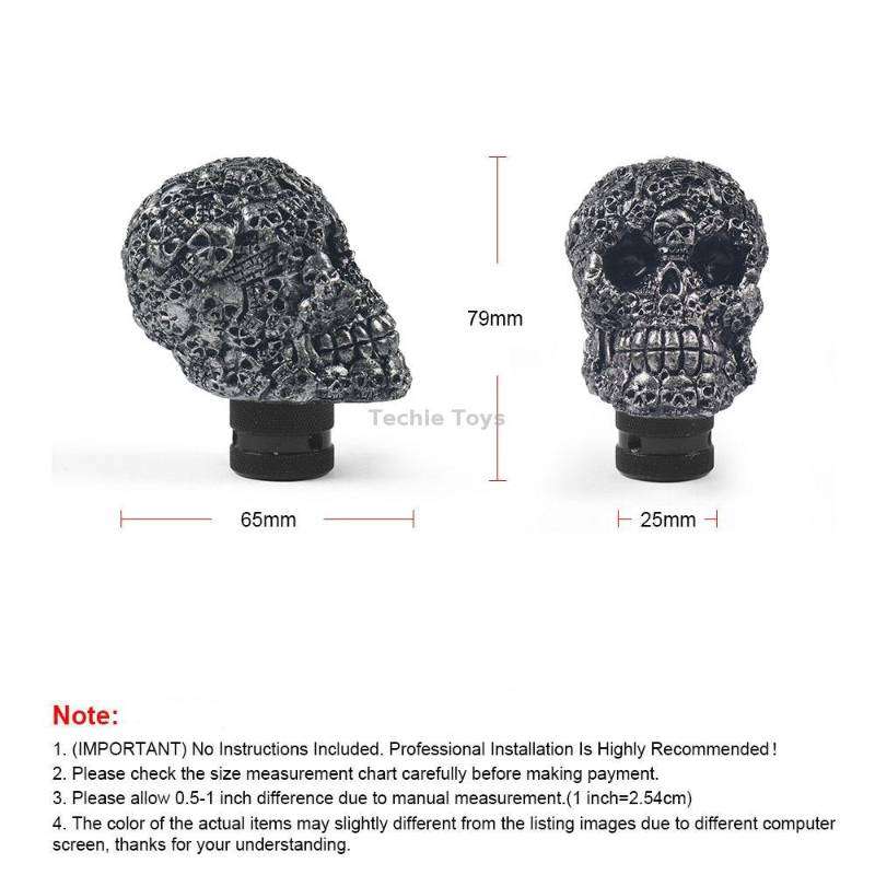 Car Skull Manual Shift Lever Gear Head(Creamy-white)