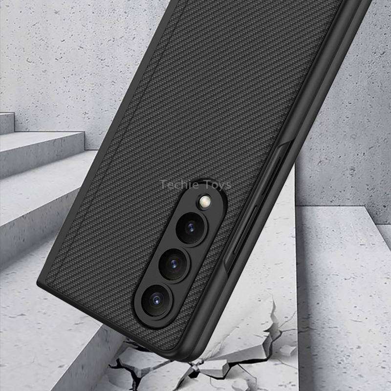 For Samsung Galaxy Z Fold4 GKK Integrated Ultra-thin Folding Leather Phone Case with Stand(Black)