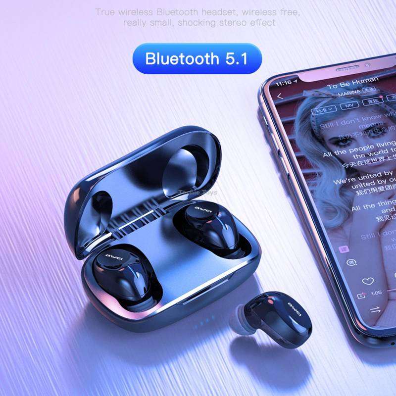 awei T20 Bluetooth 5.1 True Wireless Headset(Black)