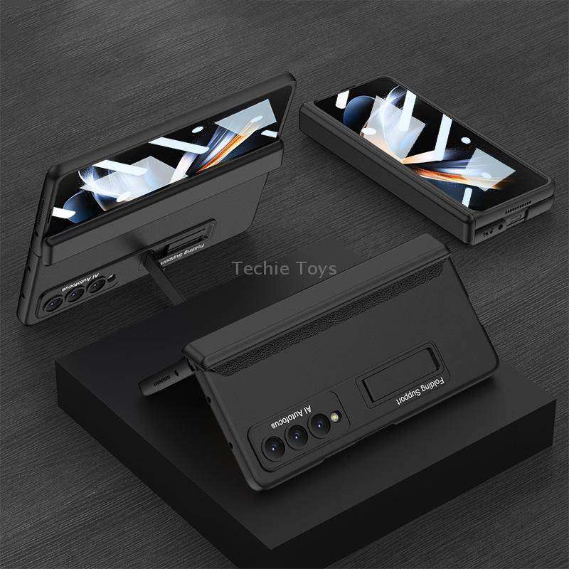 For Samsung Galaxy Z Fold4 GKK Integrated Magnetic Hinge Folding Phone Case(Black)