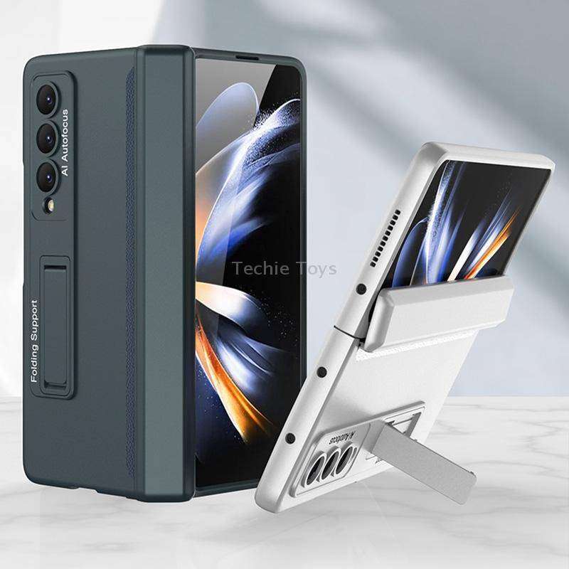 For Samsung Galaxy Z Fold4 GKK Magnetic Hinged Folding Full Phone Case(Champagne Gold)