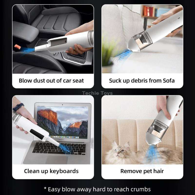 F35 15000Pa Cordless Handheld Car Vacuum Cleaner(White)