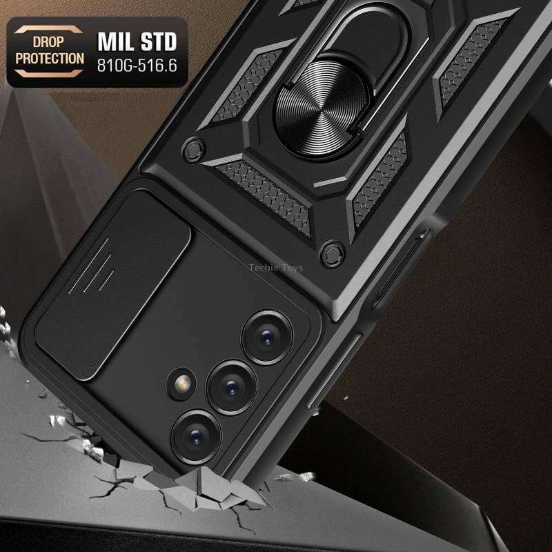 For Samsung Galaxy A14 5G Sliding Camera Cover Design TPU+PC Phone Case(Black)
