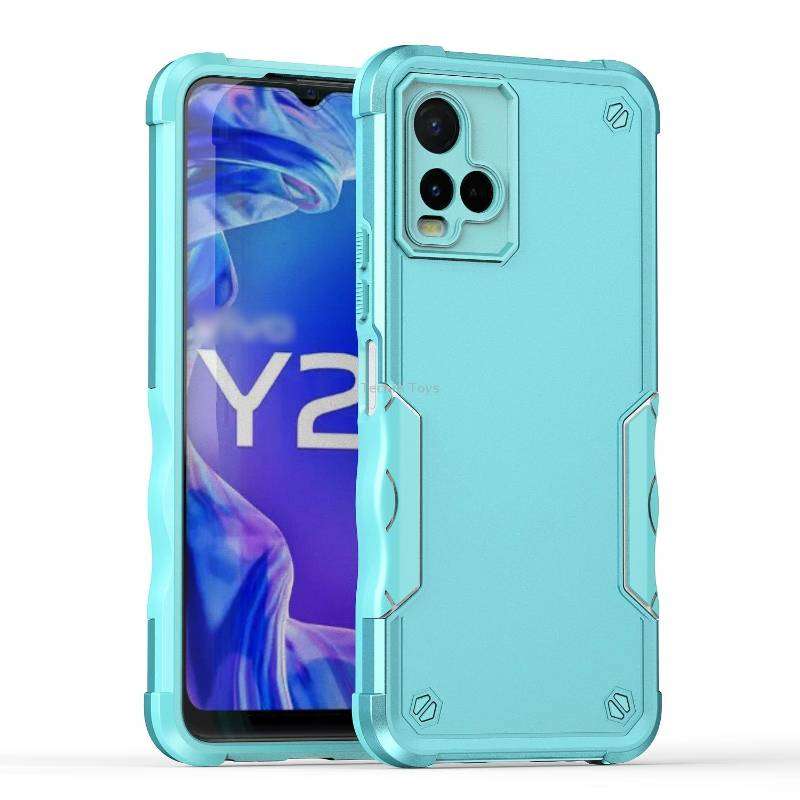 For vivo Y21 / Y21s / Y33 Non-slip Shockproof Armor Phone Case(Mint Green)