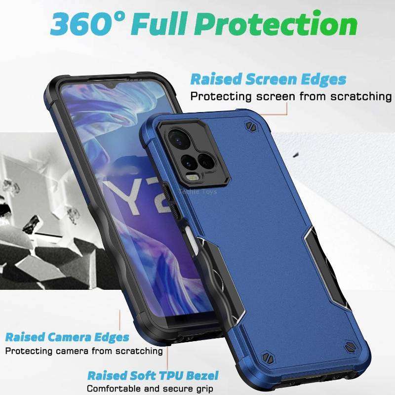 For vivo Y21 / Y21s / Y33 Non-slip Shockproof Armor Phone Case(Mint Green)