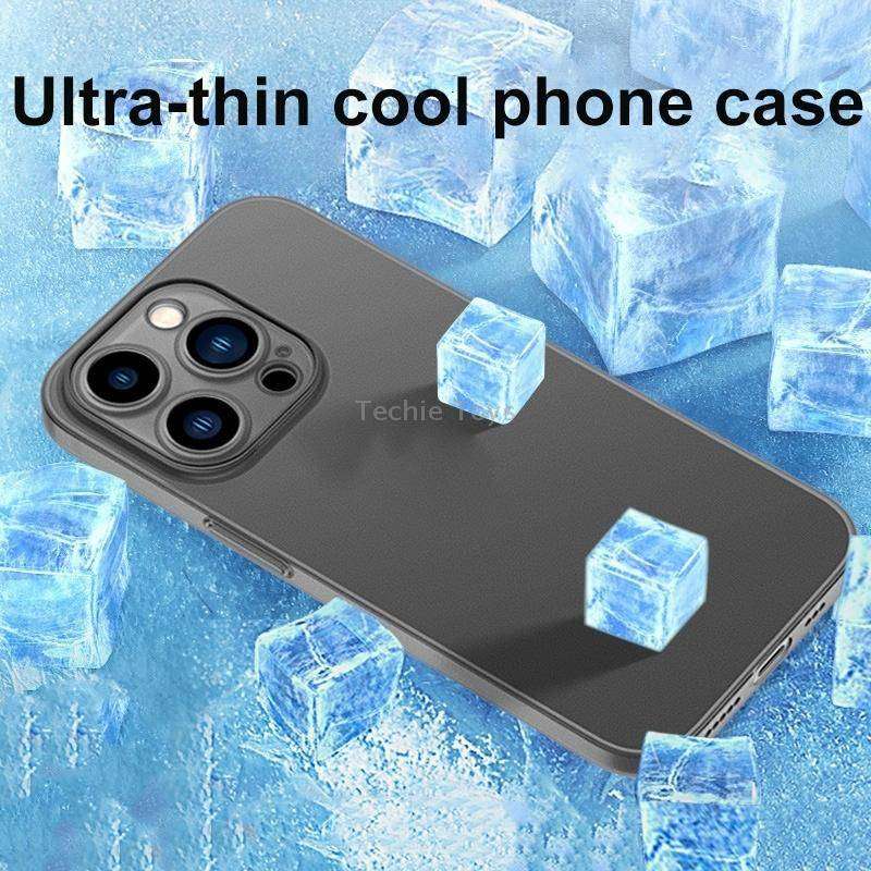 For iPhone 12 Ultra-thin Micro Frosted Heat Dissipation Phone Case(Black)