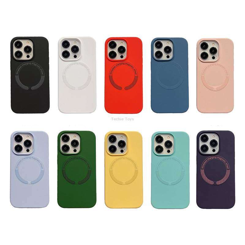 For iPhone 13 Pro Max Magsafe Magnetic Silicone Phone Case(Pink)