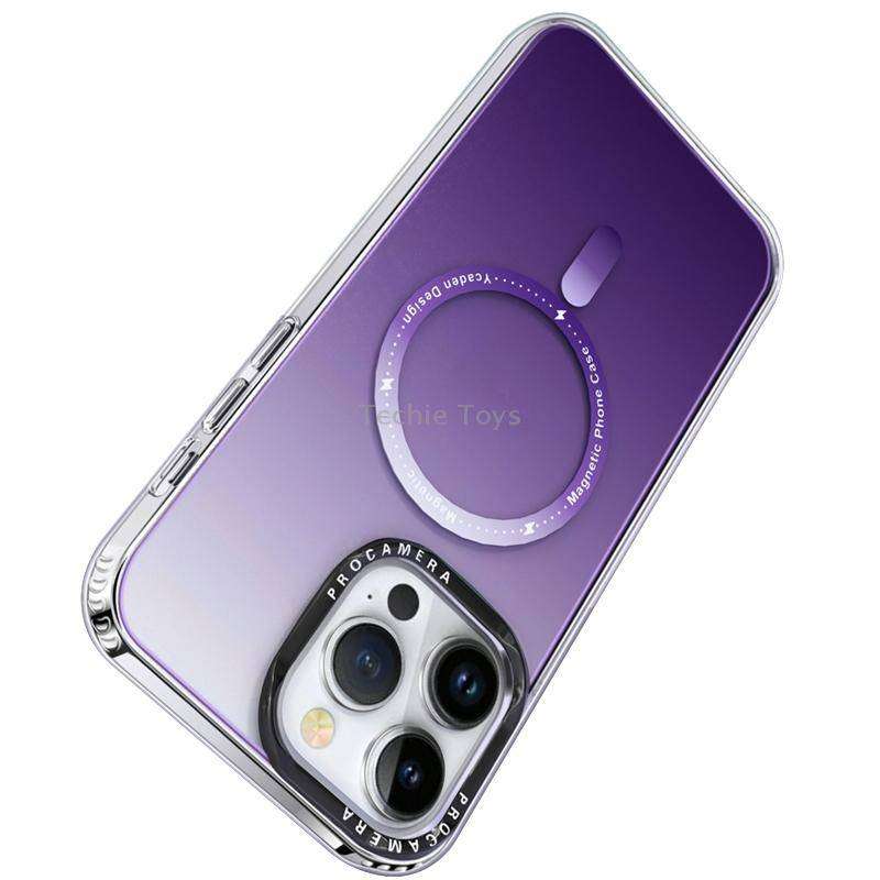 For iPhone 13 Pro Max MagSafe Gradient Phone Case(Purple)