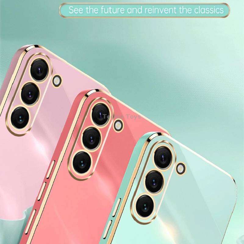 For Samsung Galaxy S23 5G XINLI Straight Edge 6D Electroplate TPU Phone Case(Cherry Purple)