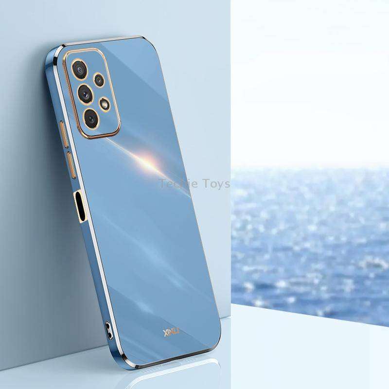 For Samsung Galaxy A13 4G XINLI Straight Edge 6D Electroplate TPU Phone Case(Celestial Blue)