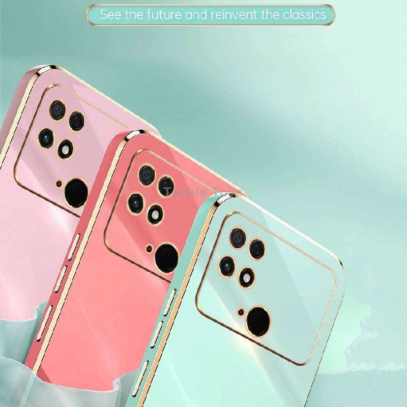 For Xiaomi Poco C40 XINLI Straight Edge 6D Electroplate TPU Phone Case(Cherry Purple)