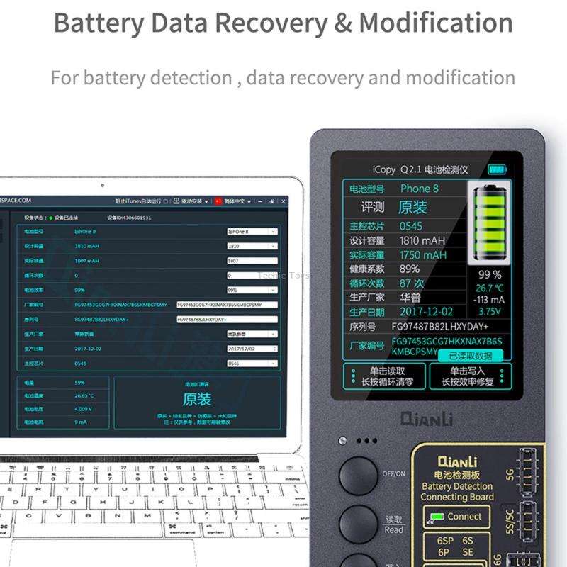 For iPhone 6 - 13 Pro Max Qianli iCopy Plus 2.2 Repair Detection Programmer, Model:Battery Module