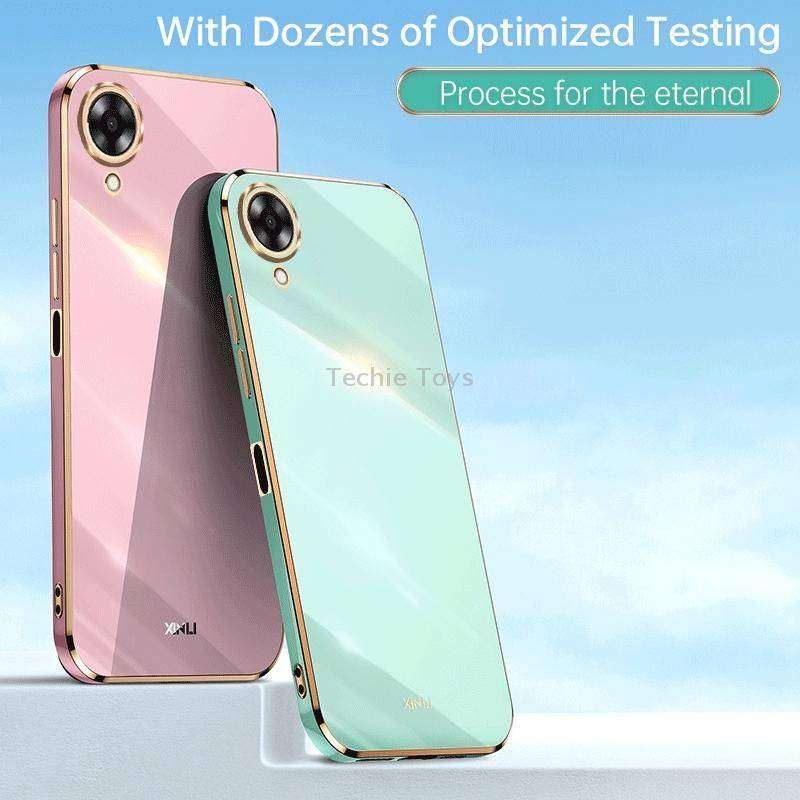 For OPPO A17k XINLI Straight Edge 6D Electroplate TPU Phone Case(Cherry Purple)
