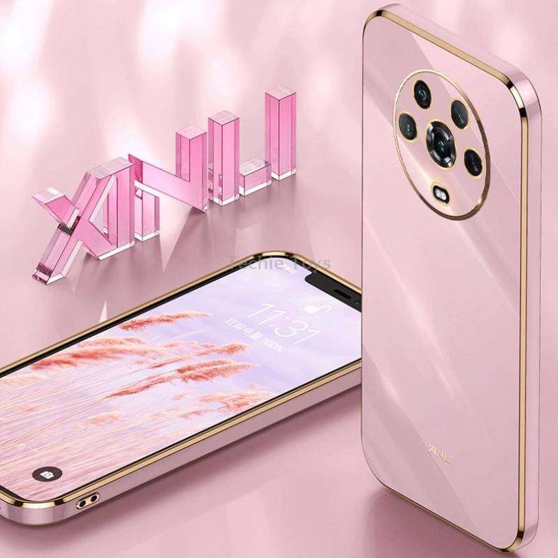 For Honor X8 5G XINLI Straight Edge 6D Electroplate TPU Phone Case(Cherry Purple)