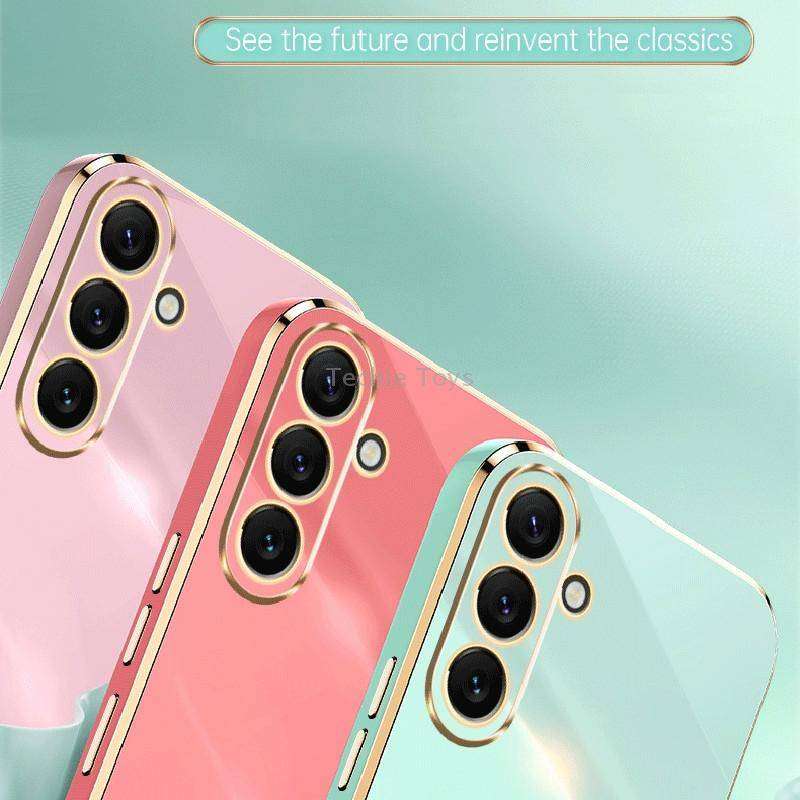 For Samsung Galaxy A54 5G XINLI Straight Edge 6D Electroplate TPU Phone Case(Cherry Purple)