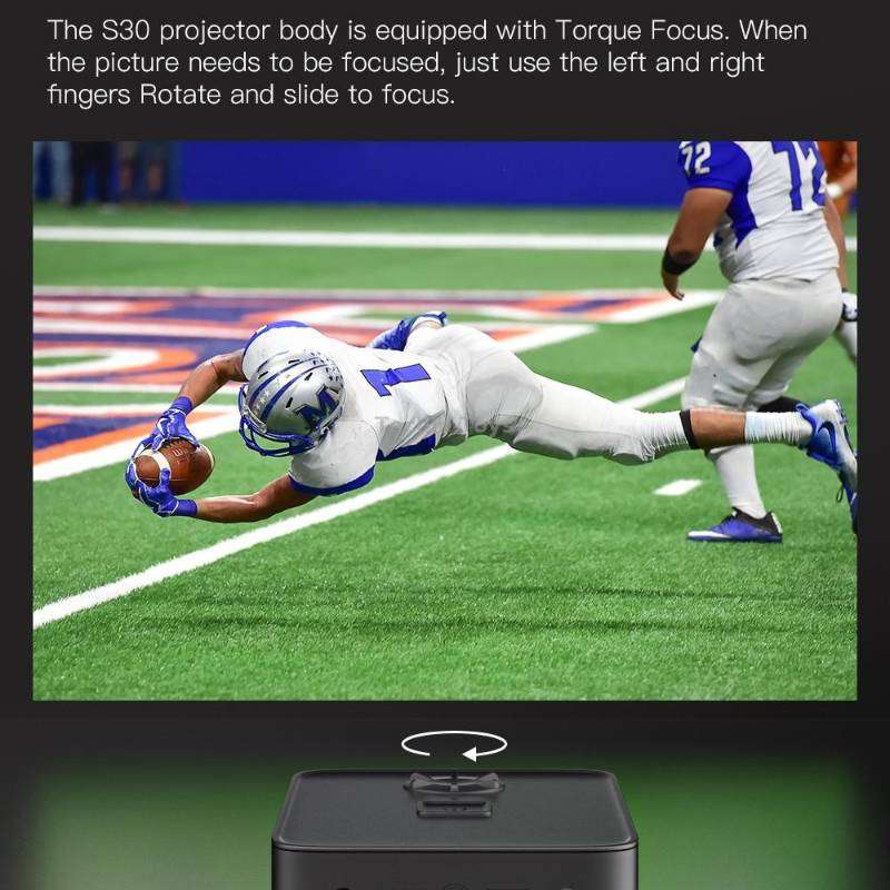 S30 Android System HD Portable WiFi Mobile Projector, Plug Type:AU Plug(White)