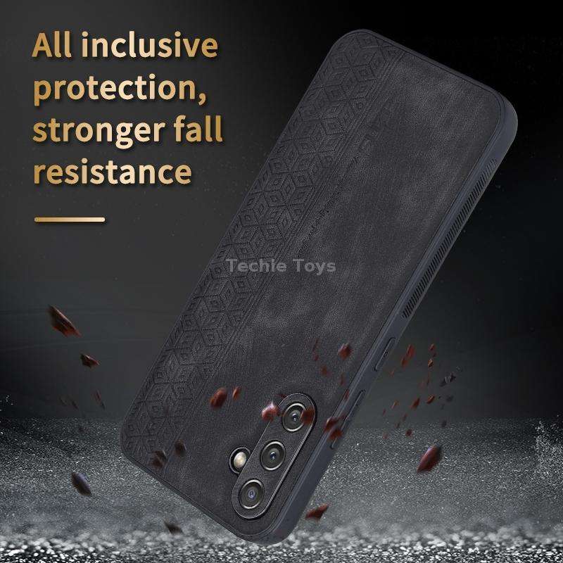 For Samsung Galaxy A54 5G AZNS 3D Embossed Skin Feel Phone Case(Brown)