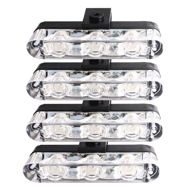 4 in 1 Car 12LEDs Grille Flash Lights Warning Lights with Wireless Remote Control, Color:Red