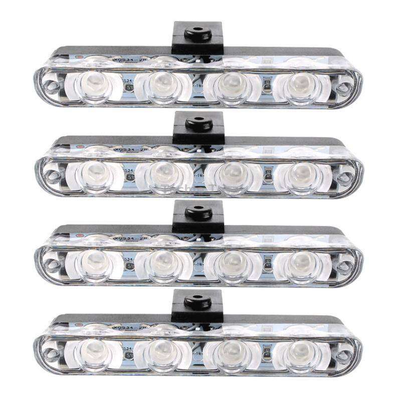 4 in 1 Car 16LEDs Grille Flash Lights Warning Lights with Wireless Remote Control(Blue)
