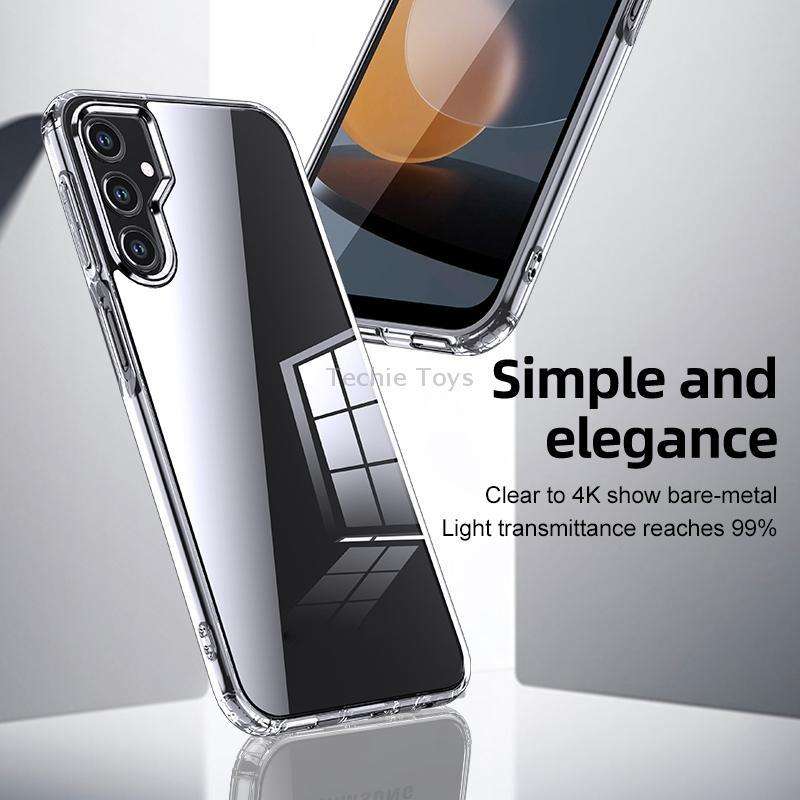 For Samsung Galaxy A24 4G Armor Clear TPU Hard PC Phone Case(Matte Black)