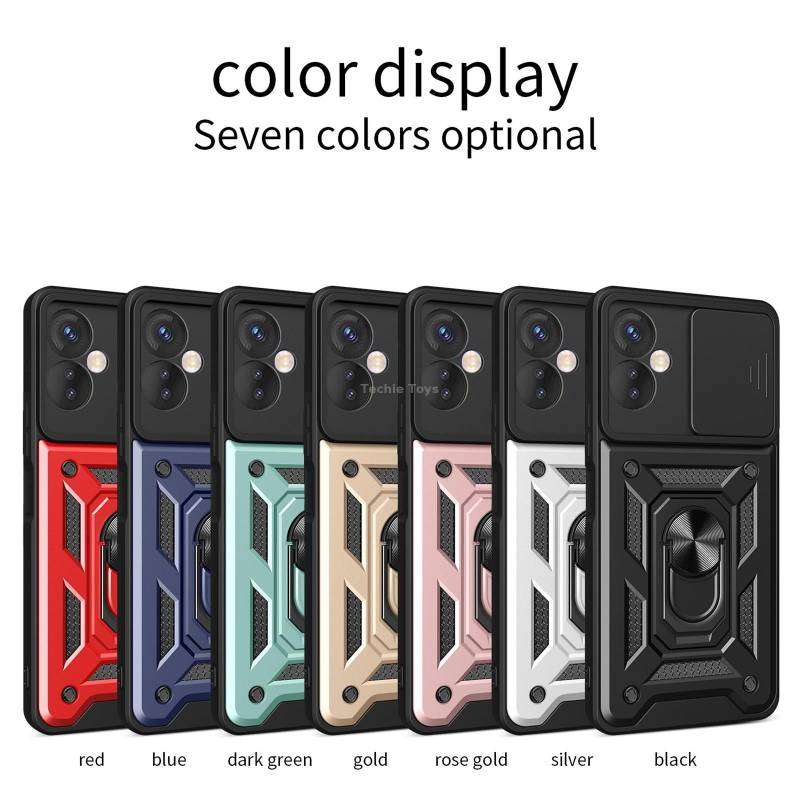 For Tecno Spark 9 Pro Sliding Camera Cover Design Phone Case(Black)