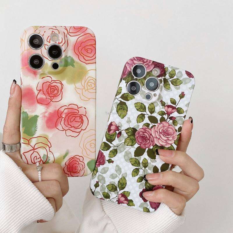 For iPhone 11 Water Sticker Flower Pattern PC Phone Case(Colorful Flowers)
