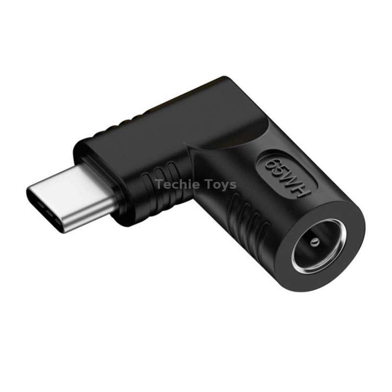 5.5x1.7mm 65W DC Input to USB-C / Type-C PD Power Adapter