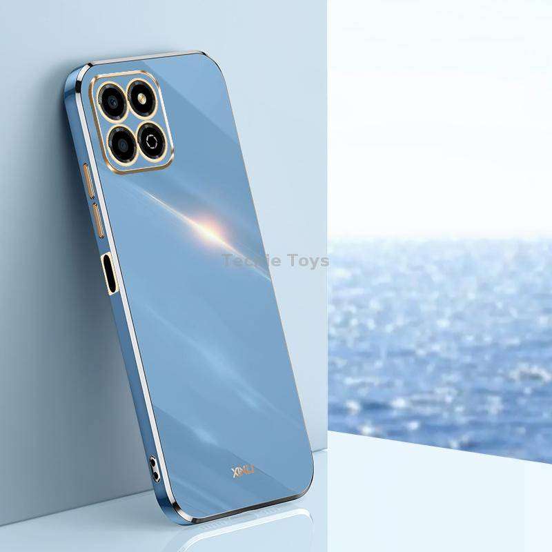 For Honor X8a 2023 XINLI Straight Edge 6D Electroplate TPU Phone Case(Celestial Blue)