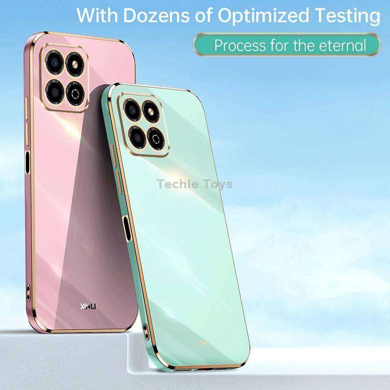 For Honor X8a 2023 XINLI Straight Edge 6D Electroplate TPU Phone Case(Celestial Blue)