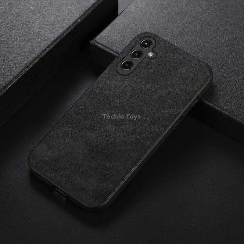 For Samsung Galaxy A24 4G Cowhide Texture PU Phone Case(Black)