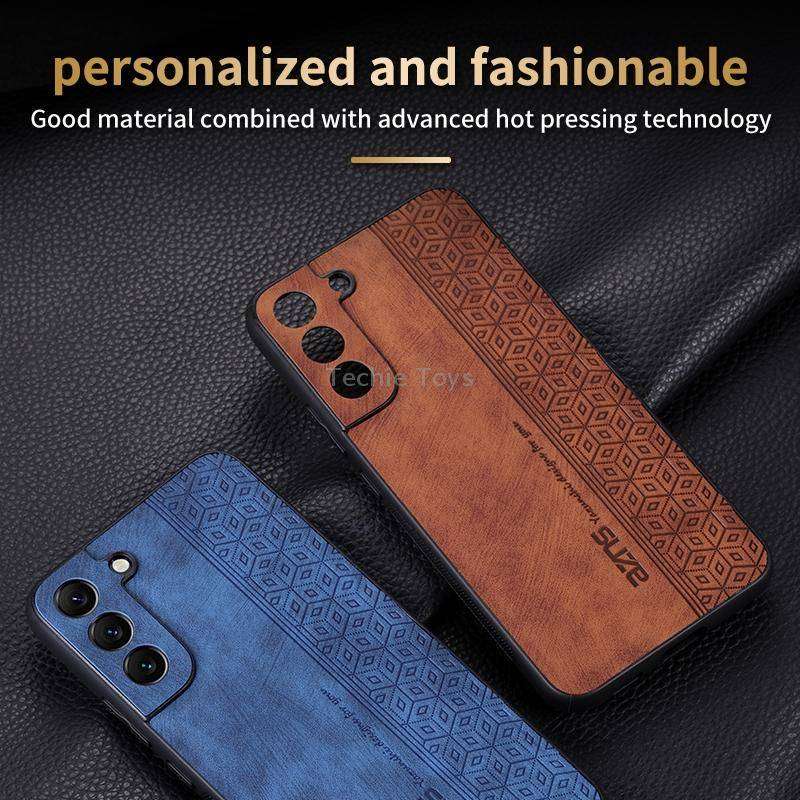 For Samsung Galaxy S21 FE 5G AZNS 3D Embossed Skin Feel Phone Case(Dark Green)