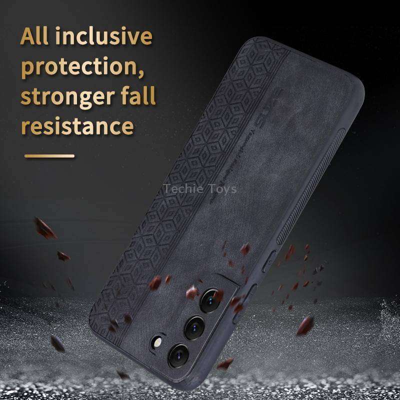 For Samsung Galaxy S21 FE 5G AZNS 3D Embossed Skin Feel Phone Case(Dark Green)