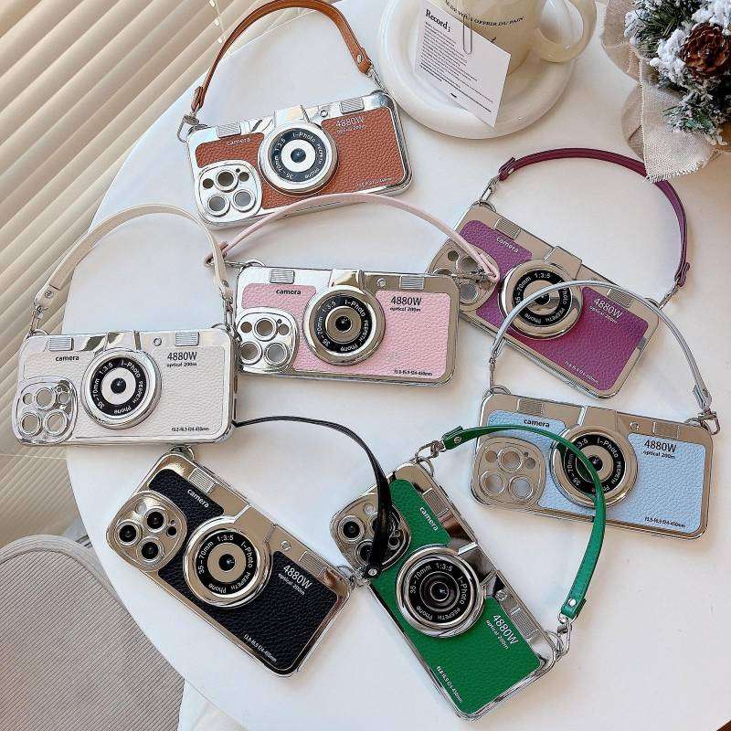 For iPhone 13 Camera Style Phone Case(White)