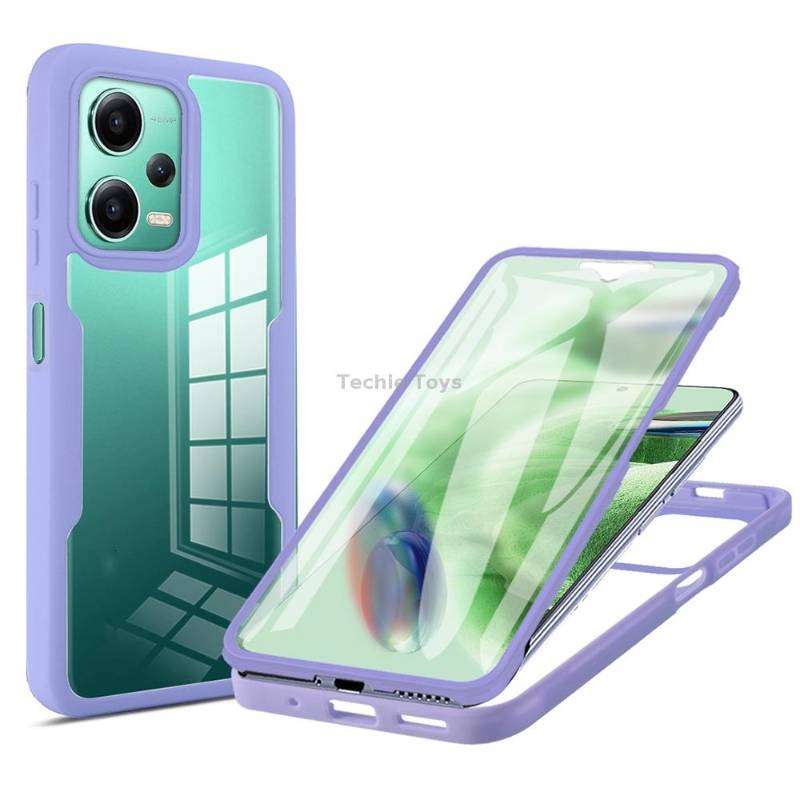 For Xiaomi Redmi Note 12 5G / Poco X5 Acrylic + TPU 360 Degrees Full Coverage Phone Case(Purple)