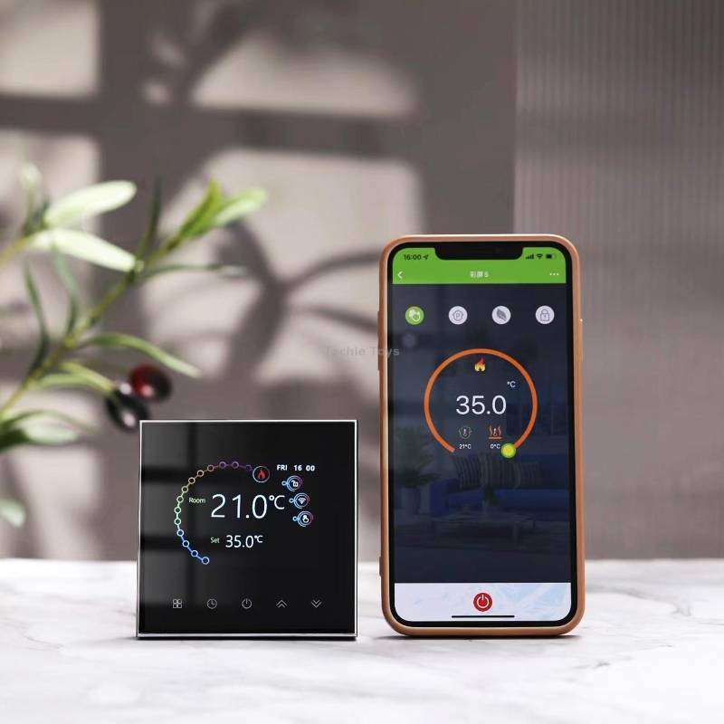 BHT-2002GALM 220V Smart Home Heating Thermostat Water Heating WiFi Thermostat(Black)