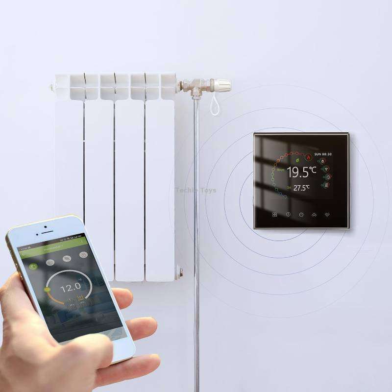 BHT-2002GALM 220V Smart Home Heating Thermostat Water Heating WiFi Thermostat(Black)