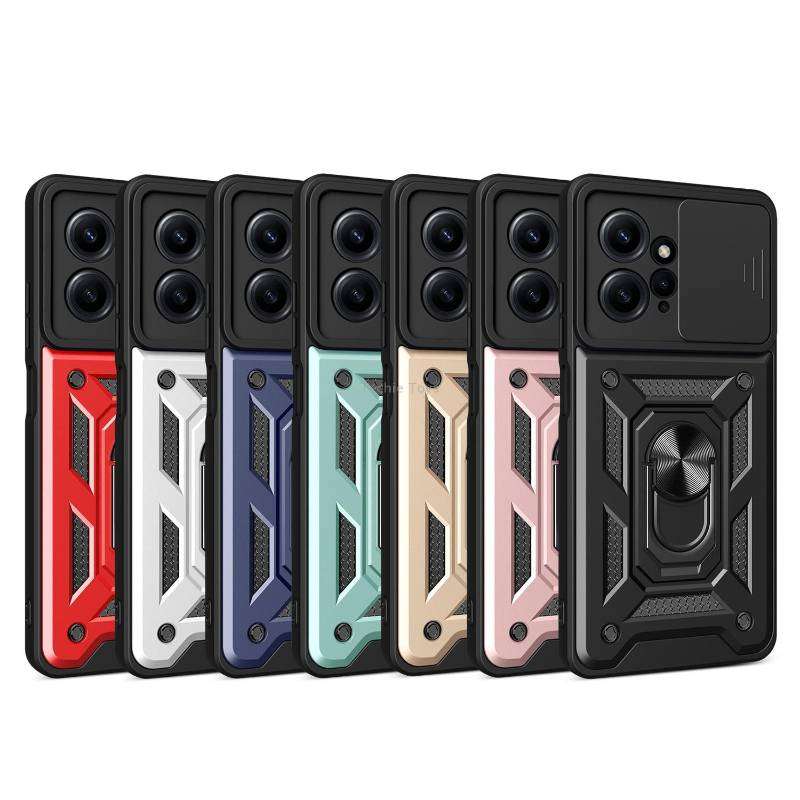 For Xiaomi Redmi Note 12 4G Global Sliding Camera Cover Design Phone Case(Black)
