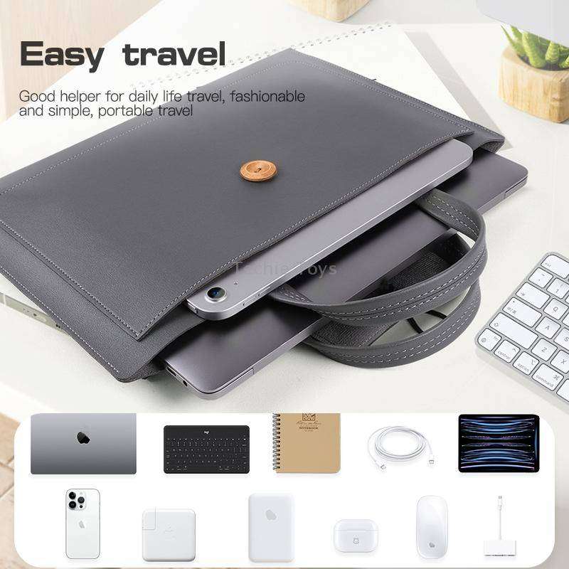 15-16 inch Universal Elastic Thread Button Portable Laptop Inner Bag(Black)