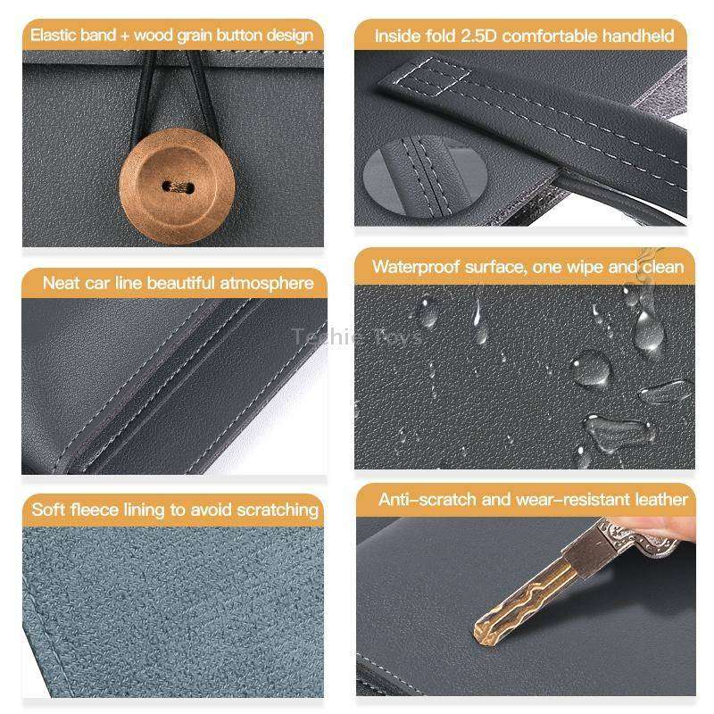 15-16 inch Universal Elastic Thread Button Portable Laptop Inner Bag(Black)