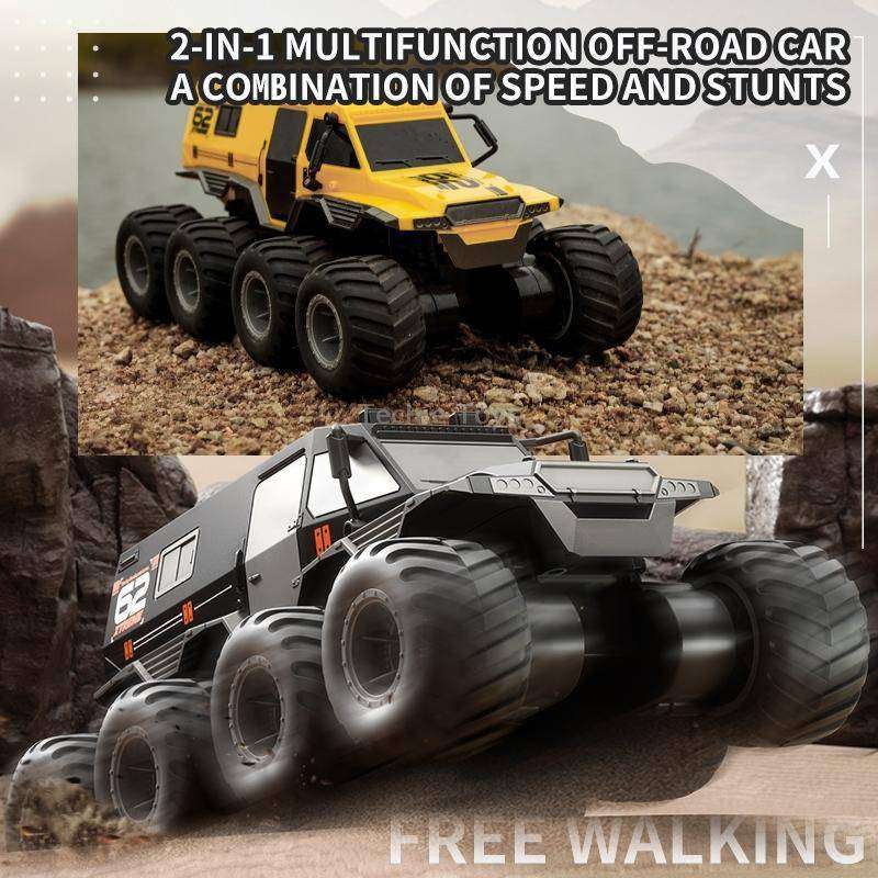 JJR/C Q137 Eight-Wheel Amphibious RC Vehicle(Black)