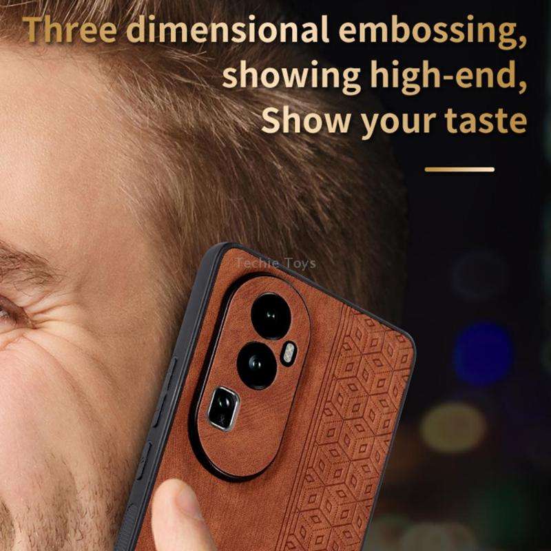 For OPPO A78 4G AZNS 3D Embossed Skin Feel Phone Case(Black)