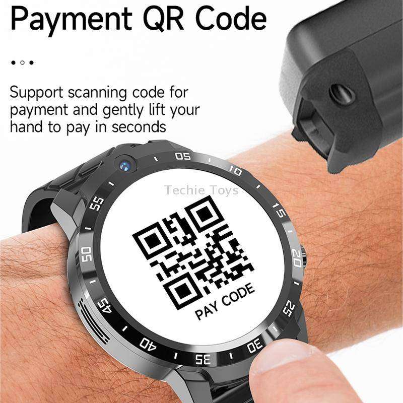 MT27 4G+64G 1.6 inch IP67 Waterproof 4G Android 8.1 Smart Watch Support Heart Rate / GPS, Type:Leath
