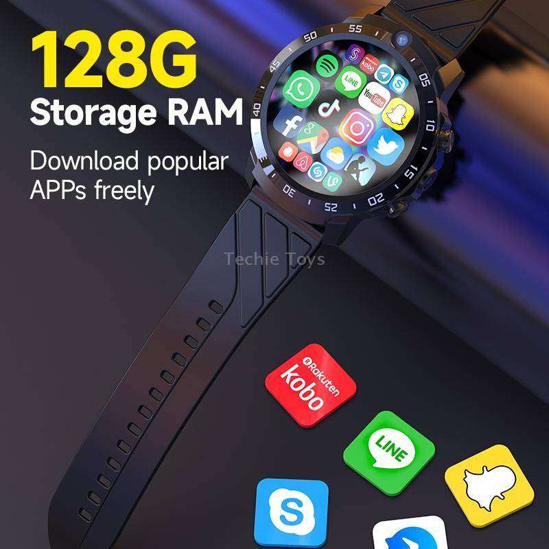 MT27 4G+64G 1.6 inch IP67 Waterproof 4G Android 8.1 Smart Watch Support Heart Rate / GPS, Type:Leath