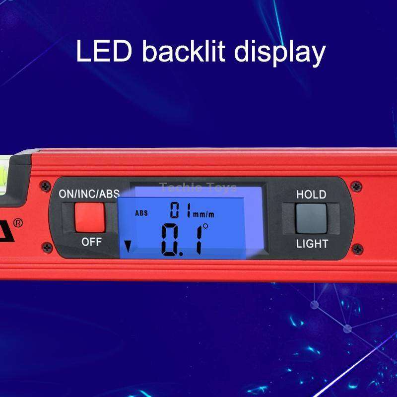 GVDA GD-H400M Digital Level 360 Measure Protractor Level Ruler(Red)