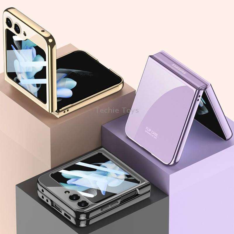 For Samsung Galaxy Z Flip5 GKK Integrated Electroplating Full Coverage Phone Case(Black)