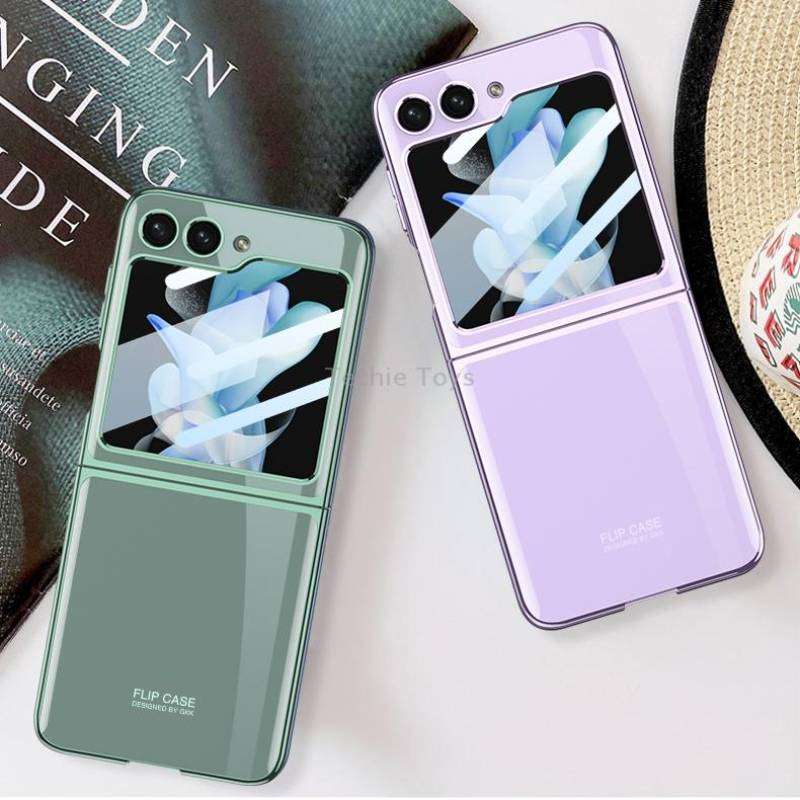 For Samsung Galaxy Z Flip5 GKK Integrated Electroplating Full Coverage Phone Case(Black)