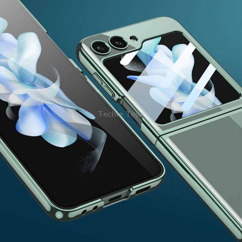 For Samsung Galaxy Z Flip5 GKK Integrated Electroplating Full Coverage Phone Case(Black)